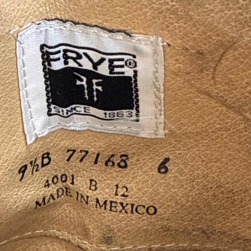 FRYE Melissa Button Tall Riding Boots 77168 Brown Cognac Leather Size 9.5B Chrty - Picture 16 of 16